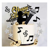DiDida micrófono decorativo frontal aporta foco musical a la tarta