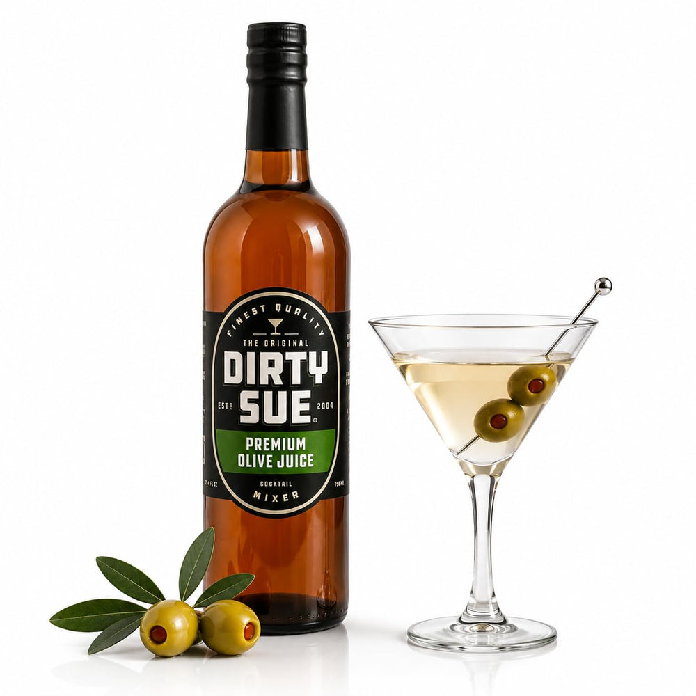 Dirty Sue botella frontal mostrando el tamaño y uso práctico