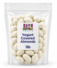 DM Sweets primer plano de cobertura de yogur mostrando textura cremosa