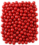 DM Sweets empaque frontal de 2 lb mostrando bolitas rojas atractivas