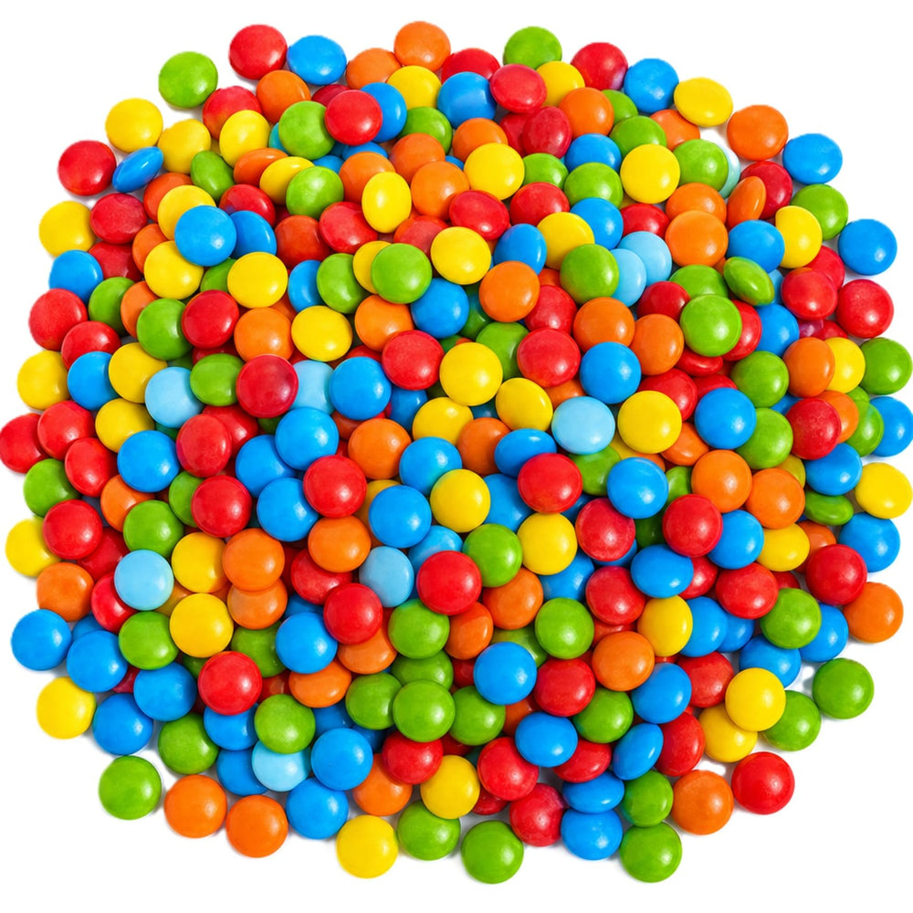 DM Sweets bolsa fronta mostrando 1.5 lb y colores vivos, ideal para fiestas