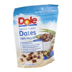 Dole envase frontal de dátiles picados, conveniente y listo para cocinar