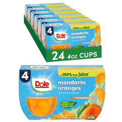 Dole frente del empaque mostrando pack de 24 vasos, conveniente para compras