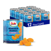Dole lata frontal mostrando mandarina lista para servir y ahorro de tiempo