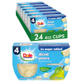 Dole envase frontal mostrando 24 tazas para despensa y conveniencia