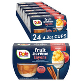 Dole vaso frontal con manzana y crème, sabor listo para disfrutar