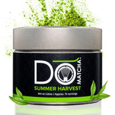 DoMatcha lata frontal mostrando tamaño y diseño, práctico y compacto