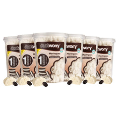 Don't Worry envase frontal cookies & cream mostrando diseño atractivo y bajo calorías