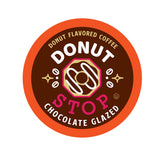 Donut Stop empaque frontal mostrando la caja y beneficio conveniencia