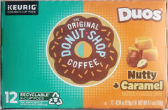 The Original Donut Shop caja frontal con K-Cups, sabor caramelo y nuez, conveniencia rápida