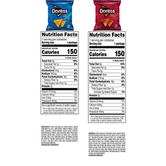 Doritos bolsa abierta con textura crujiente y sabor intenso