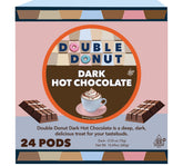 Double Donut Coffee frontal del paquete mostrando 24 cápsulas y beneficio conveniencia