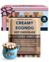 Double Donut Coffee empaque frontal mostrador sabor eggnog, conveniencia inmediata