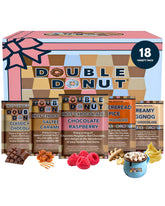 Double Donut Coffee frente del paquete mostrando variedad y conveniencia