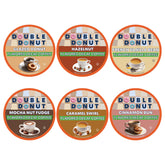 Double Donut pack frontal mostrando 24 cápsulas y variedad de sabores