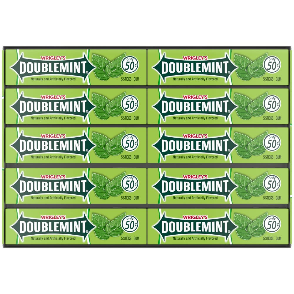 Doublemint paquete frontal mostrando 40 sobres y beneficio de abastecimiento