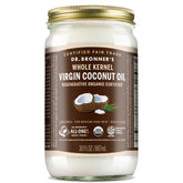 Dr. Bronner's frasco frontal mostrando etiqueta orgánica y tamaño 30 oz