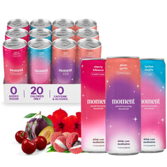 Drink Your Meditation frente del pack mostrando las 12 latas y conveniencia