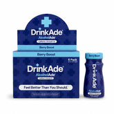 DrinkAde botella frontal Berry mostrando etiqueta clara y beneficios