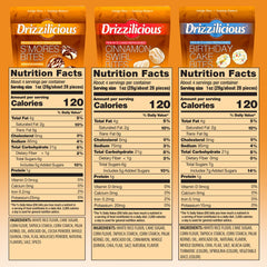 Drizzilicious textura crujiente visible, resalta ingredientes naturales