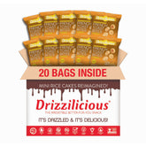 Drizzilicious empaque frontal Mini French Toast mostrando bolsa individual y marca