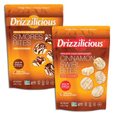 Drizzilicious frente del paquete mostrando sabores y beneficios