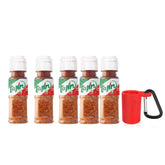Dubbs Hardware botella Tajín frontal mostrando etiqueta y diseño práctico