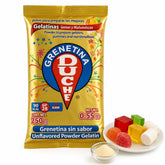 DUCHE envase frontal de grenetina 250g mostrando presentación clara