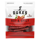 Duke's bolsa frontal 16 oz mostrando salchichas listas para comer y conveniencia