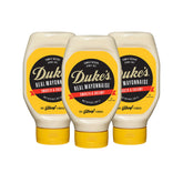 DUKE'S botella frontal mostrando etiqueta y beneficio de sabor auténtico