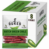 DUKE'S paquete frontal muestra 8 bolsas y sabor ahumado listo para llevar