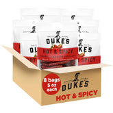 DUKE'S paquete frontal Hot & Spicy Shorty mostrando tamaño y marca, ideal para llevar