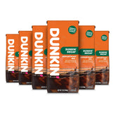 Dunkin' bolsa frontal mostrando diseño y sello, conveniencia en casa