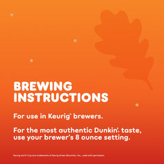 Dunkin' caja abierta con cápsulas preparadas listando cantidad incluida