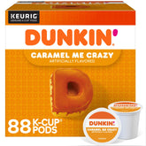 Dunkin' caja frontal Caramel Me Crazy mostrando diseño y cantidad