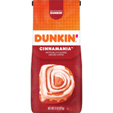 Dunkin’ Cinnamania frente del paquete mostrando marca y tamaño, facilita identificación