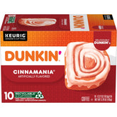 Dunkin' paquete frontal Cinnamania mostrando diseño y cantidad 60 cápsulas