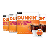 Dunkin’ empaque frontal de 128 cápsulas K-Cup mostrando marca y cantidad
