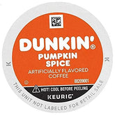 Dunkin' frente del paquete Pumpkin Spice que muestra diseño otoñal y conveniencia