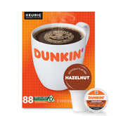 Dunkin’ mostrando el frente del paquete con 4 cajas y 88 cápsulas para conveniencia