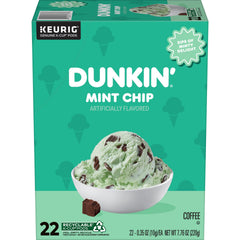Dunkin' caja frontal del producto que muestra 22 cápsulas, fácil identificación
