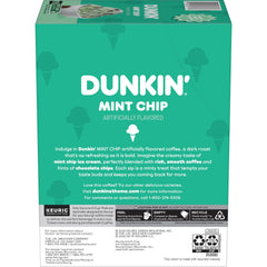 Dunkin' taza servida con café Mint Chip, sabor refrescante y visual apetecible