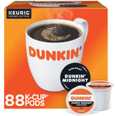 Dunkin' frontal del embalaje mostrando el pack de cuatro cajas y beneficio de cantidad
