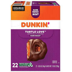 Dunkin' cápsula insertada en máquina Keurig listo para preparar