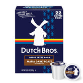Dutch Bros frente del empaque mostrando cápsulas y sabor intenso