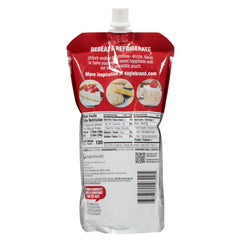 Eagle Brand bolsa junto a regla para comparar tamaño y porciones
