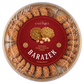 Eastanbul empaque frontal mostrando galletas Barazek y tamaño práctico