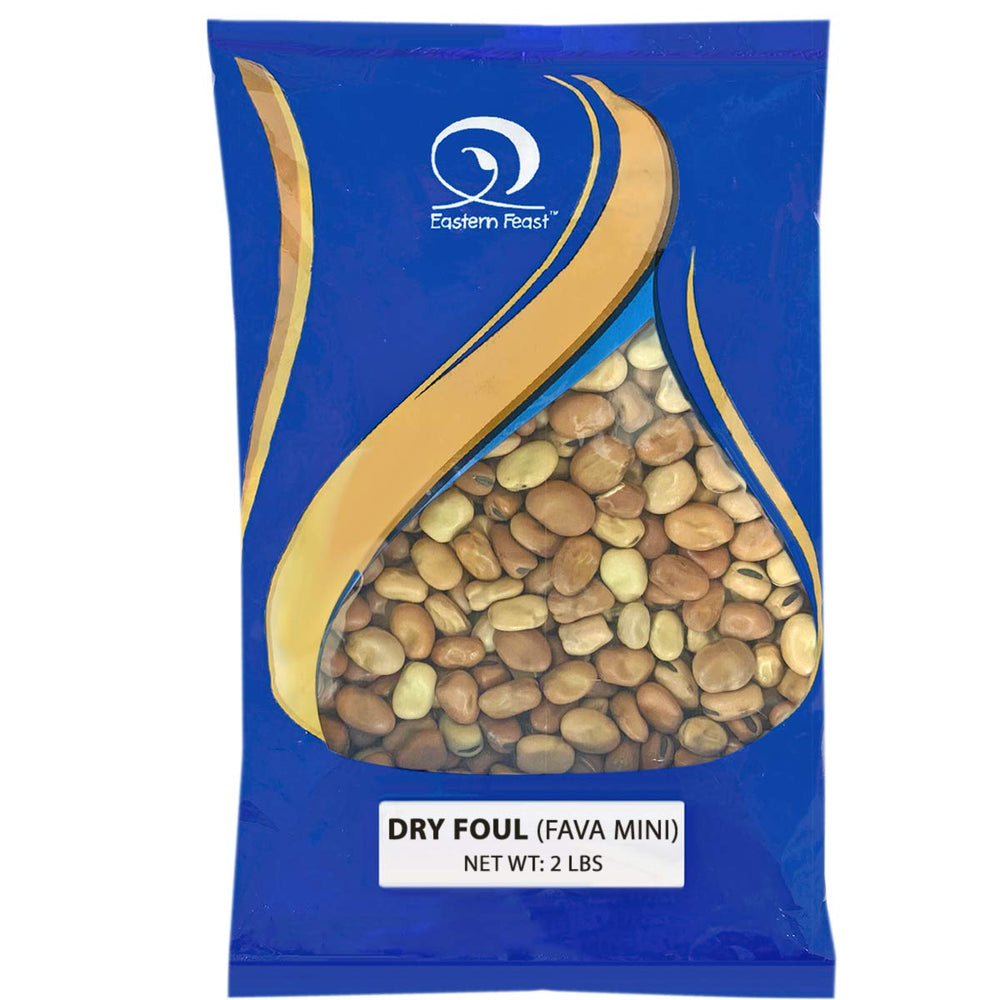Eastern Feast paquete frontal de Dry Foul 2 lb mostrando etiqueta y peso
