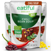 EATIFUL empaque frontal de sopa chili mostrando etiqueta clara y beneficios