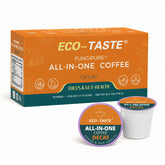 ECO-TASTE caja frontal del producto mostrando cápsulas y 16 count, conveniencia diaria